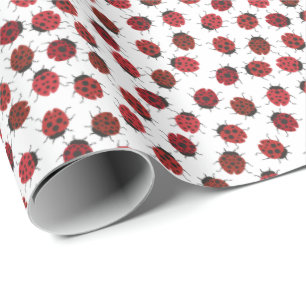 Papel De Presente Todos Sobre Damibugs Vermelhos Modernos