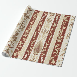 Papel De Presente Toile de Jouy Floral Listra Vintage - Terracota 7