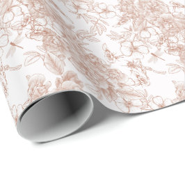 Papel De Presente Toile-De-Jouy Pattern Wedding 
