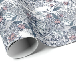 Papel De Presente Toile-De-Jouy Pattern Wedding 