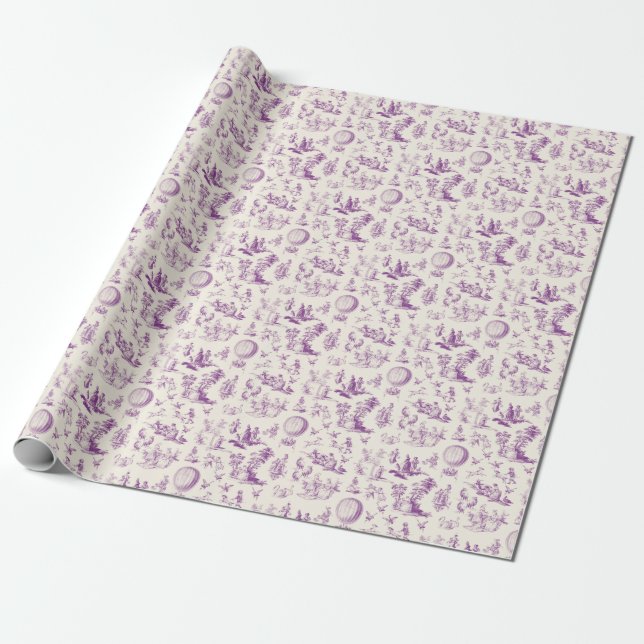 Papel De Presente Toile du jouy wrapping paper (Desenrolado)