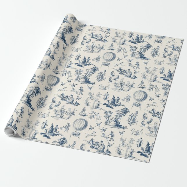 Papel De Presente Toile du Jouy wrapping paper (Desenrolado)