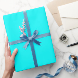 Papel De Presente Tom azul aqua simples tom de cor