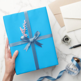 Papel De Presente Tom azul celeste simples cor tom