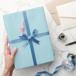 Papel De Presente Tom de Cor Azul Pó Simples