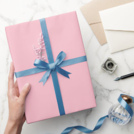 Papel De Presente Tom de Cor Rosa Chiclete Simples