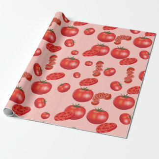 Papel De Presente Tomate Vermelho E Tomate De Elegante Suculenta