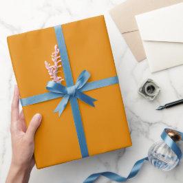Papel De Presente Tonalidade de cor laranja dourada simples