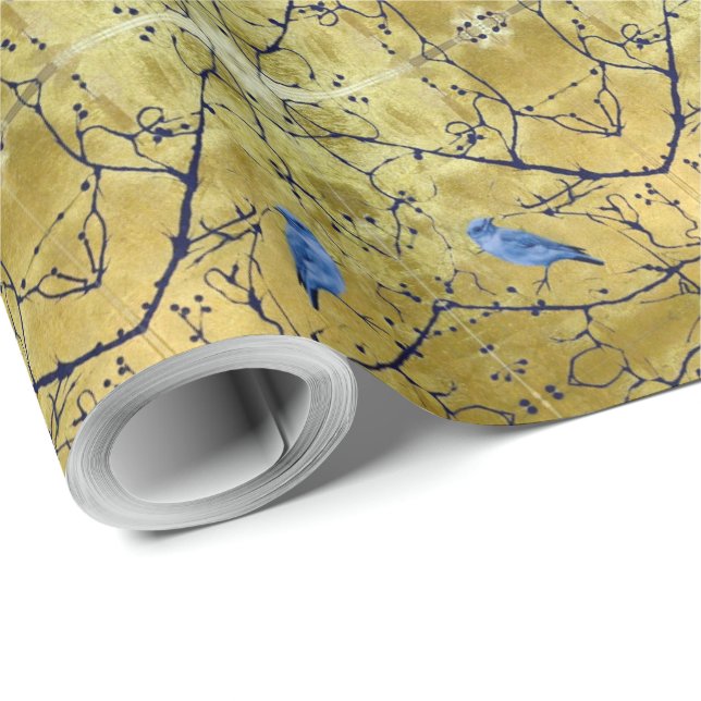 Papel De Presente Tonkinson Birds - Embalagem de presente Bluebird X (Ponta do rolo)