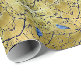 Papel De Presente Tonkinson - Bluebird ii gold gift wrap