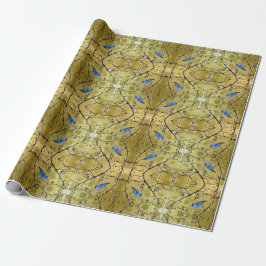 Papel De Presente Tonkinson - Bluebird ii gold gift wrap Cadeaupapie