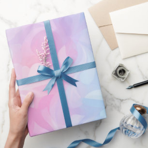 Papel De Presente Tono Pastel Rosa Azul Sonho Fade Branco Padrão Abs
