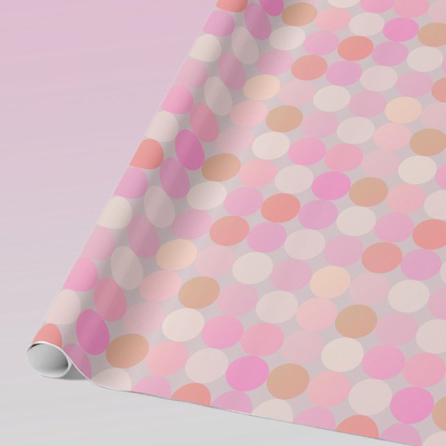 Papel De Presente Tons de círculos cor-de-rosa meio modernos e meio  (Criador carregado)
