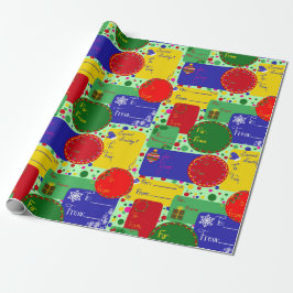 Papel De Presente Tons of Tags Holiday Wrapping Paper