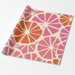 Papel De Presente Toranjas (grapefruit), em pedaços, sem costura, d