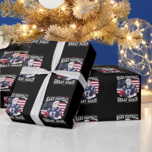 Papel De Presente Torne o Excelente de futebol novamente Vintage USA