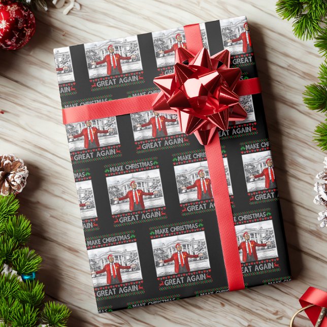 Papel De Presente Torne o Excelente de Natal Novamente Engraçado Tru (Criador carregado)