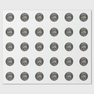 Papel De Presente Torneio de Pesca Liberdade Patriótico Patriótico F