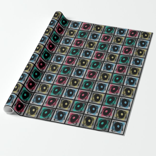 Papel De Presente Torneiras de Arte Pop Retro (Desenrolado)