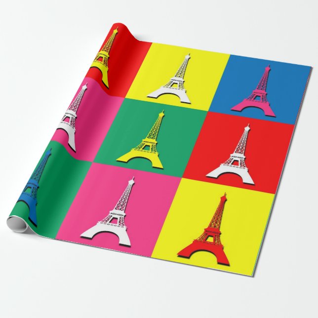 Papel De Presente Torre Eiffel (Desenrolado)