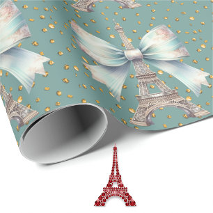 Papel De Presente Torre Eiffel com Arco
