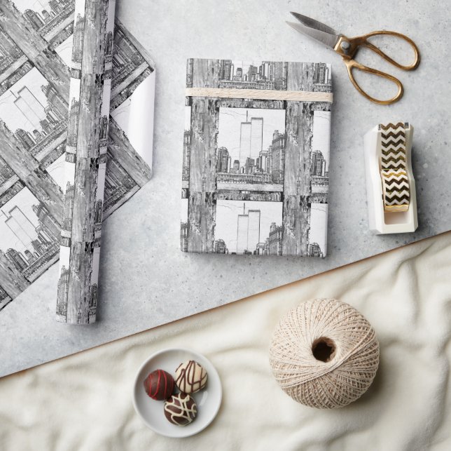 Papel De Presente Torres Gêmeas (Artesanato)