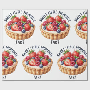 Papel De Presente Torta De Frutas De Mirtilo Momentos Doces