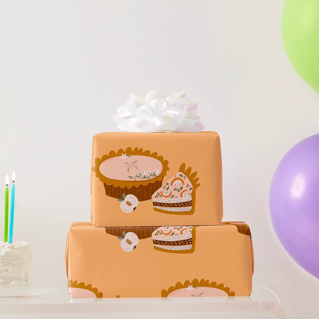 Papel De Presente Tortas de Abóbora (Criador carregado)