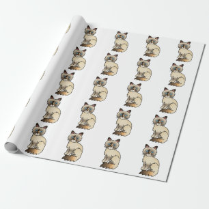 Papel De Presente Tortoisesinferno Birman / Ragdoll Cute Cat Padrão