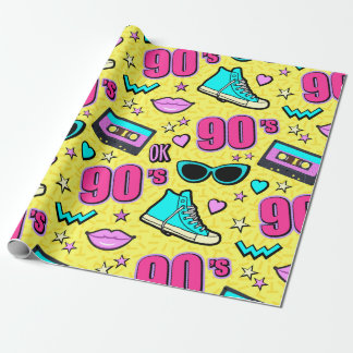 Papel De Presente Totalmente anos 90! Estampado