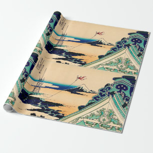 Papel De Presente Toto Asakusa Honganji por Katsushika Hokusai