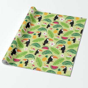 Papel De Presente Toucan Tropical Summer