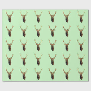 Papel De Presente Touro Elk Cabeça Natureza animal Arte selvagem