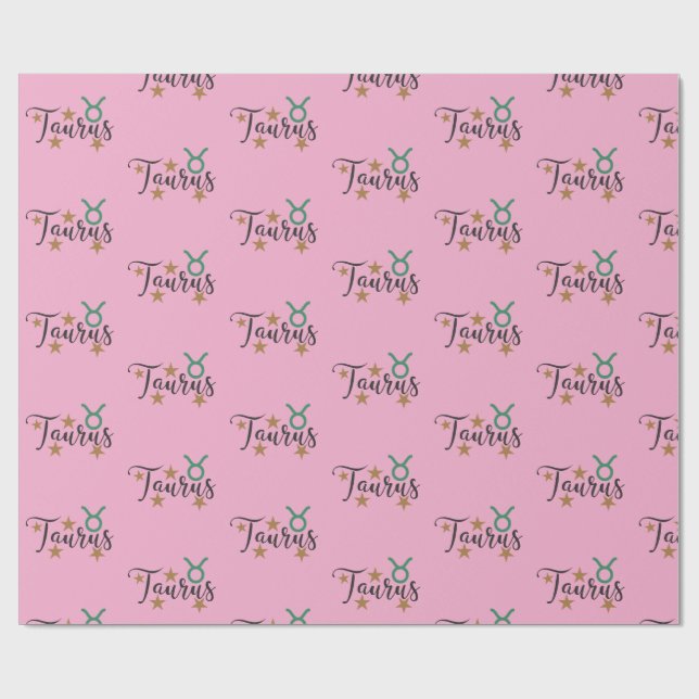 Papel De Presente Touro - Sinal de Touro Estrelado Papel - Fundo Cor (Aberto)