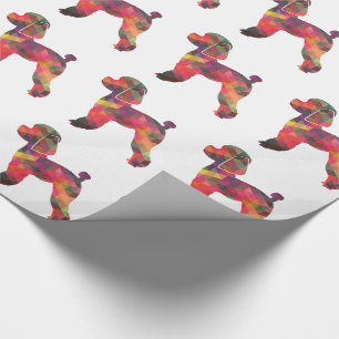 Papel De Presente Toy Poodle Dog Geo Silhouette