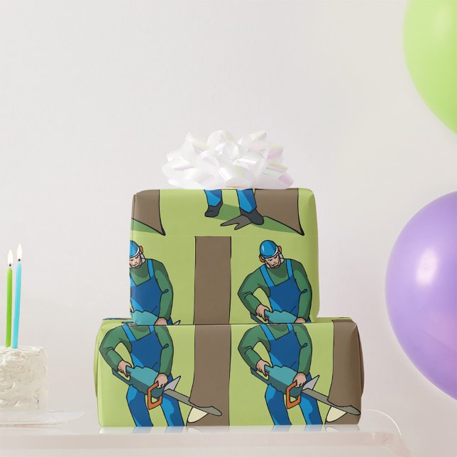 Papel De Presente Trabalhador Florestal (Criador carregado)