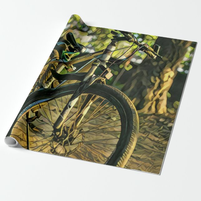 Papel De Presente Trabalho de arte de bicicleta (Desenrolado)