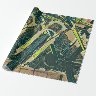 Papel De Presente trabalho de arte de bicicleta legal
