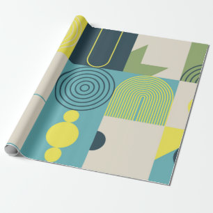 Papel De Presente Trabalho de arte de composição Bauhaus feito com a