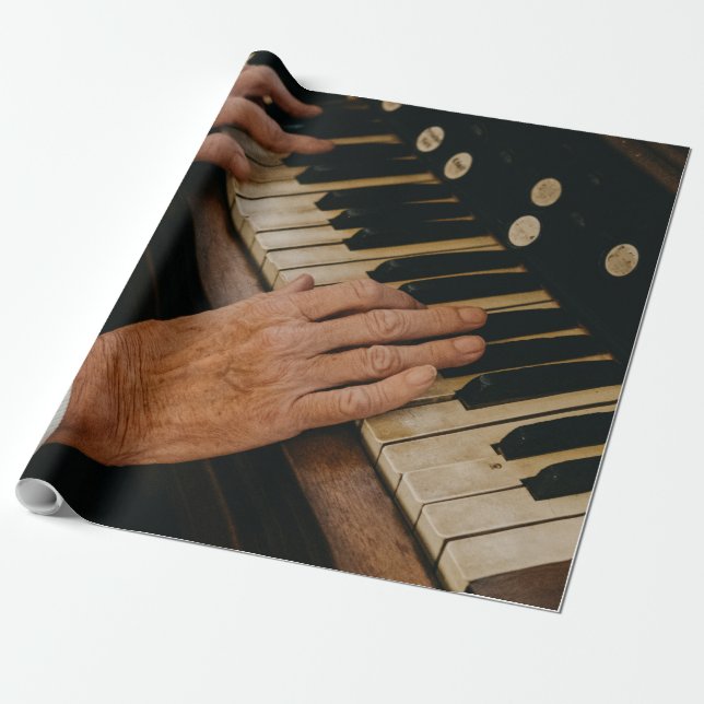 Papel De Presente Trabalho de arte de Piano legal (Desenrolado)
