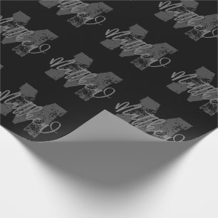 Papel De Presente Trabalho De Casa Do Menino Moderno Monograma De Vo