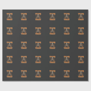 Papel De Presente Trach ou Tratamento Respiratório de Halloween