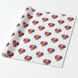 Papel De Presente Traço geométrico no Crystal Heart