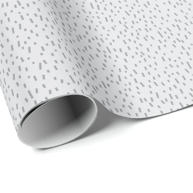 Papel De Presente Traços Cinzas Espalhados Minimalistas (Ponta do rolo)