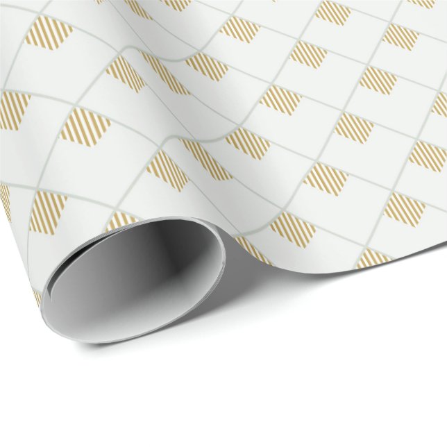 Papel De Presente traços de minimalismo geométrico (Ponta do rolo)
