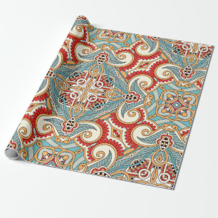 Papel De Presente Tradicional floral paisley bandana floral ornament