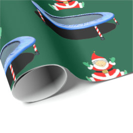 Papel De Presente Trampoline Gymnastics Christmas Wrapping Paper