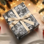 Papel De Presente Transforme sua foto colorida em colagem preto e br<br><div class="desc">Crie seu próprio estilo personalizado, exclusivo, único, vintage, com tipografia em escrita dourada falsa elegante, de alta qualidade, papel de embrulho com colagem de seis fotos em preto e branco. Para personalizar, basta adicionar 6 das suas fotos favoritas de família / casal / crianças / bebê / animais de estimação...</div>