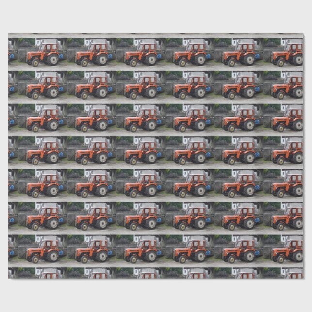 Papel De Presente Trator Orange Diesel Steyr KL II (Aberto)