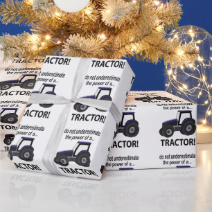 Papel De Presente Trator Potência Trator